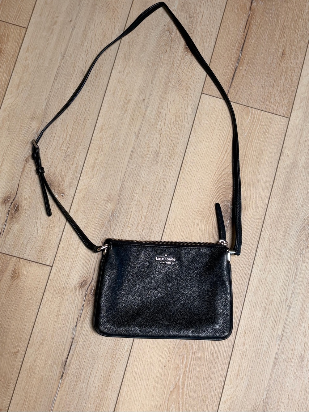 kate spade Black Pebbled Leather Crossbody Bag